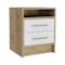 Tuhome Eter Nightstand, Superior Top, Two Drawers, White/Light Oak MBD6566 - alternate 5